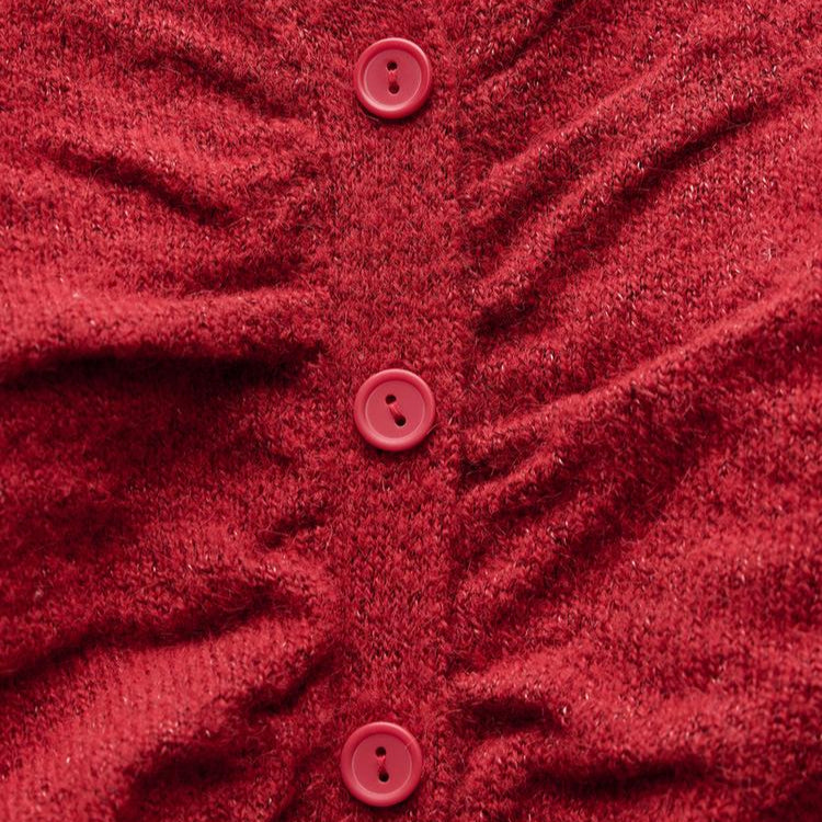 Jerseu Heness din tricot fin cu detaliu floral la umar