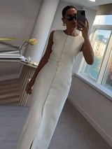 Rochie Anika cu nasturi imbracati si curea accesorizata