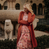 Rochie Ally cu imprimeu deosebit si curea in talie