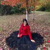 Jerseu Sabriel din tricot cu inchidere prin nasturi cu fundite