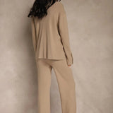 Compleu Serinelle din tricot compus din jerseu si pantaloni