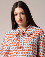 Bluza Danne cu maneci tip clopot si panglica