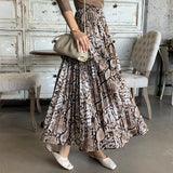 Fusta Tayla maro inchis cu animal print
