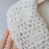 Bluza Galda din tricot cu guler lat si funda