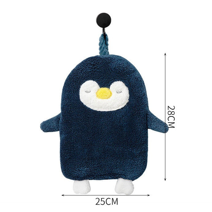 Prosop de mana cu agatatoare - pinguin albastru