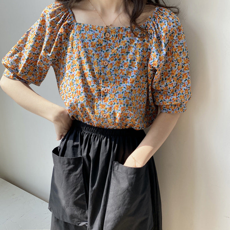 Bluza Joicel cu nasturi si umeri bufanti