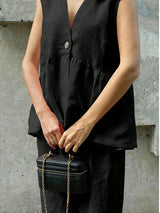 Set Zinnia compus din vesta si pantaloni lejeri