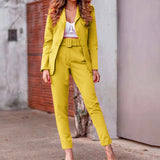 Costum Tamisse galben format din sacou si pantalon