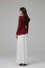 Rochie Serra cu fusta si bluza cu corset la spate