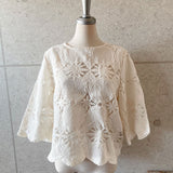 Bluza Reth cu broderie florala