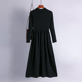 Rochie Ambra neagra din tricot reiat
