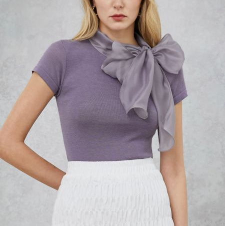 Top Saphira mov cu funda din organza