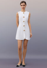 Rochie Katty mini cu nasturi metalici