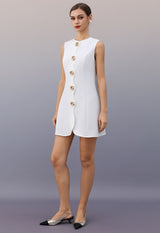 Rochie Katty mini cu nasturi metalici