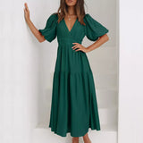 Rochie Aria cu decolteu in V si maneci scurte