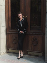 Rochie Gyra din tricot cu decolteu in V si buzunare decorative