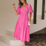 Rochie Aria cu decolteu in V si maneci scurte