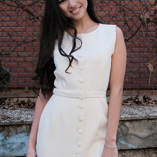 Rochie Anika cu nasturi imbracati si curea accesorizata