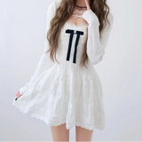 Rochie tricotata Trinna cu accesoriu fundita