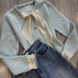 Jerseu Amarya din tricot cu funda