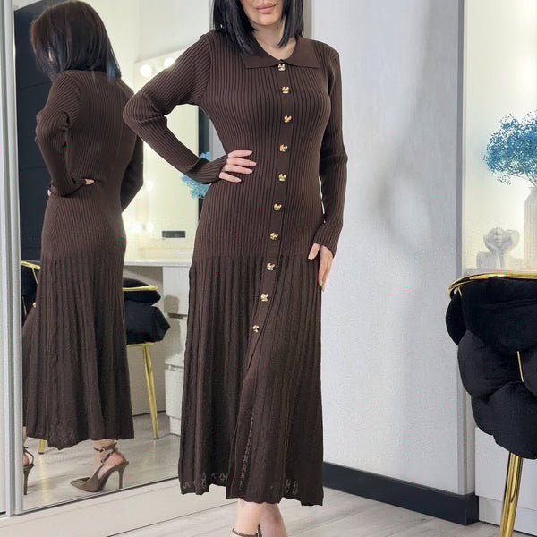 Rochie Ianthe cu nasturi aurii