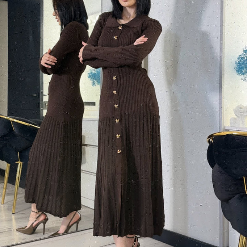 Rochie Ianthe cu nasturi aurii