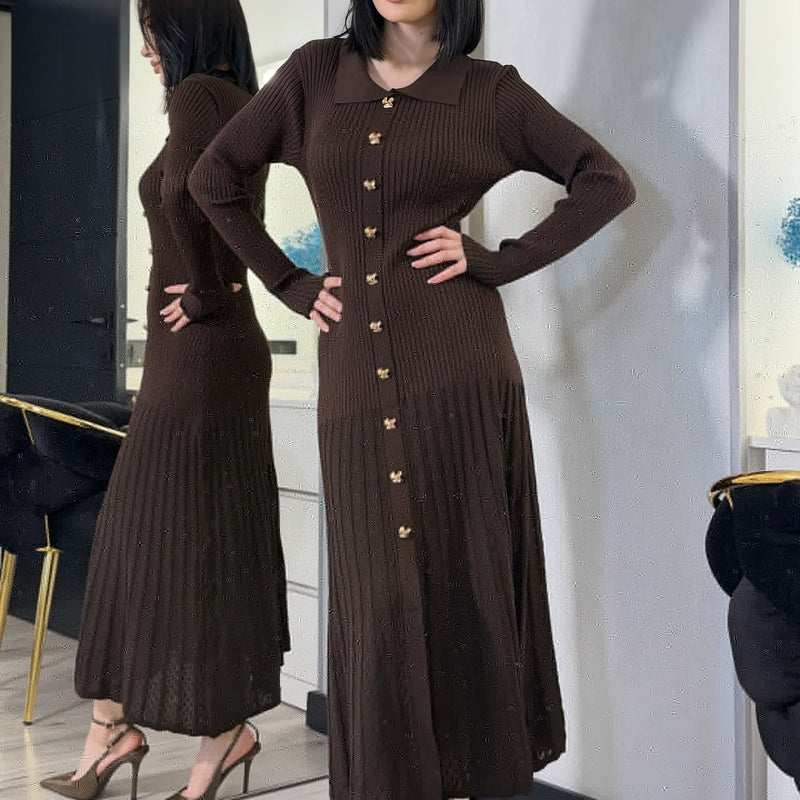 Rochie Ianthe cu nasturi aurii