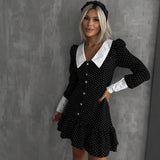 Rochie Netheea cu guler lat in V