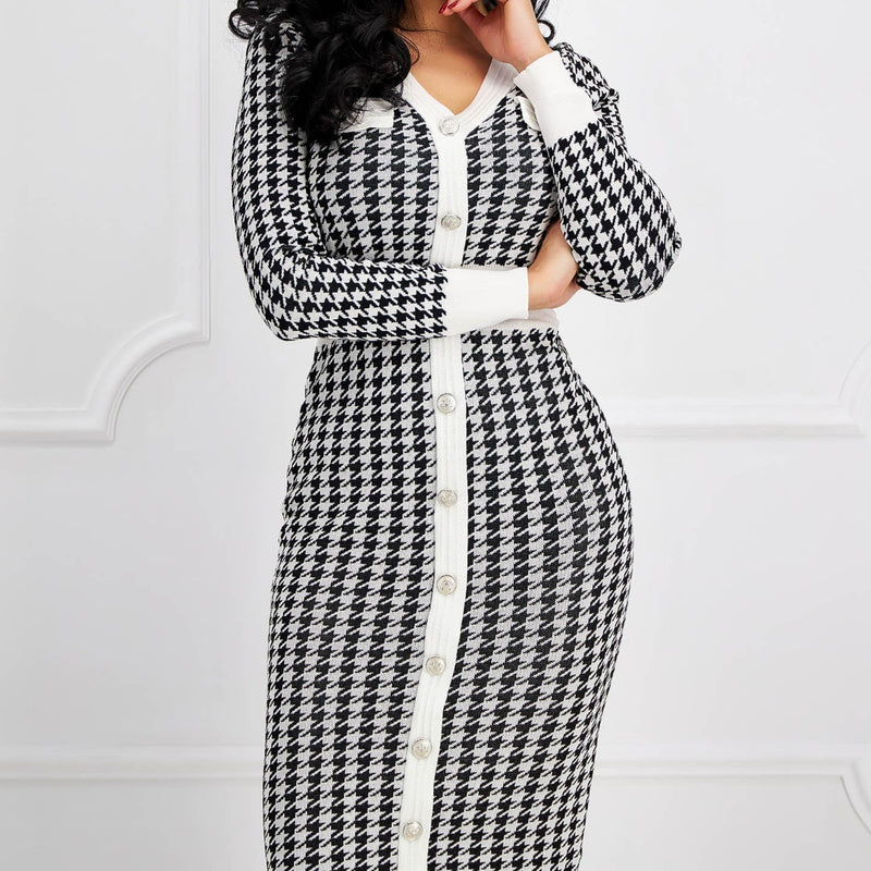 Rochie Hasha alba cu nasturi decorativi