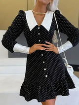 Rochie Netheea cu guler lat in V