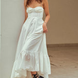 Rochie Hara cu bretele si croi tip corset in talie