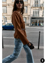 Jacheta Betty maro imitatie piele intoarsa