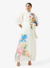 Rochie maxi Peonia din organza cu imprimeu floral