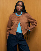 Jacheta Tyna din piele intoarsa