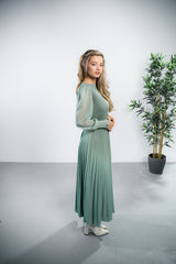 Rochie Orsa mov - cu pliuri - curea inclusa
