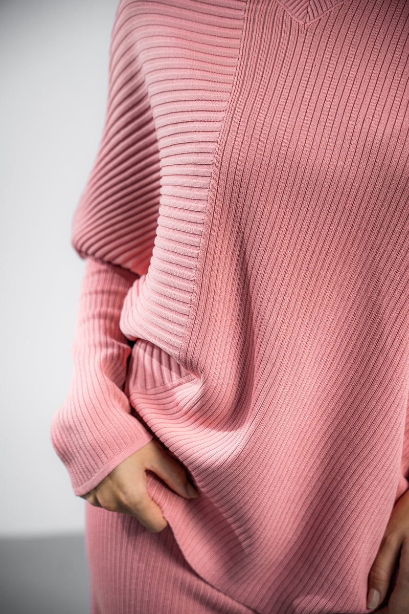 Set Kay crem compus din doua piese din tricot