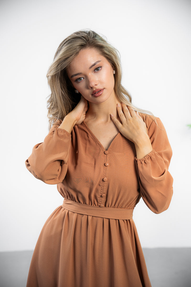 Rochie Frances cu nasturi imbracati