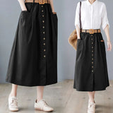 Fusta Benia cu croi in A si curea impletita