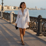 Rochie tip camasa Floralys cu imprimeu floricele