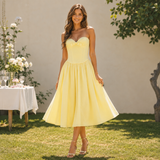 Rochie  midi Bally fara maneci, cu corset la spate