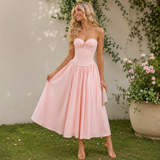 Rochie  midi Bally fara maneci, cu corset la spate