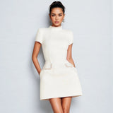 Rochie Fretya din tweed cu perle