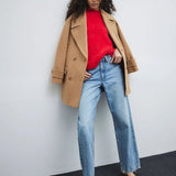 Pulover Benilde rosu pufos