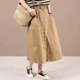 Fusta Benia cu croi in A si curea impletita