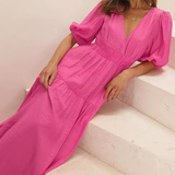 Rochie Aria cu decolteu in V si maneci scurte