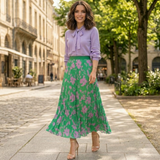 Fusta midi Ralys cu imprimeu floral