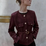 Jacheta Betty visinie cu talie accentuata prin curea