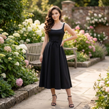 Rochie Angelyn cu perle si fundita