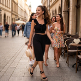 Set Anissa compus din top si pantaloni scurti