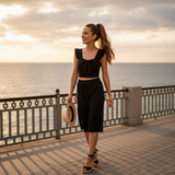Set Anissa compus din top si pantaloni scurti